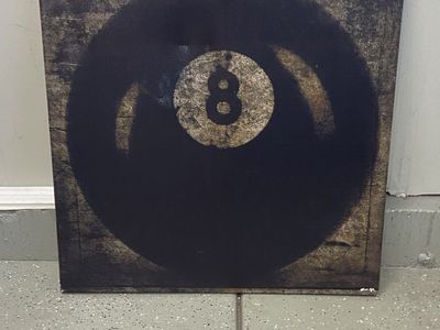 Canvas Wall Art - 36" x 36" Eight Ball Canvas Wall Art