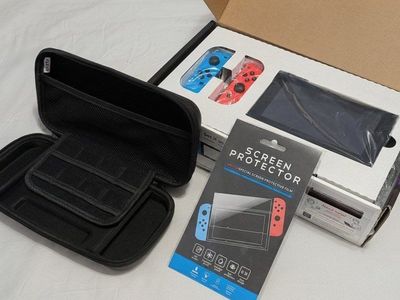 Nintendo Switch Console Neon Blue/Red with Carrying Case & Box