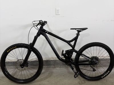Commencal Full Suspension Mountain Bike with Renthal Fatbar