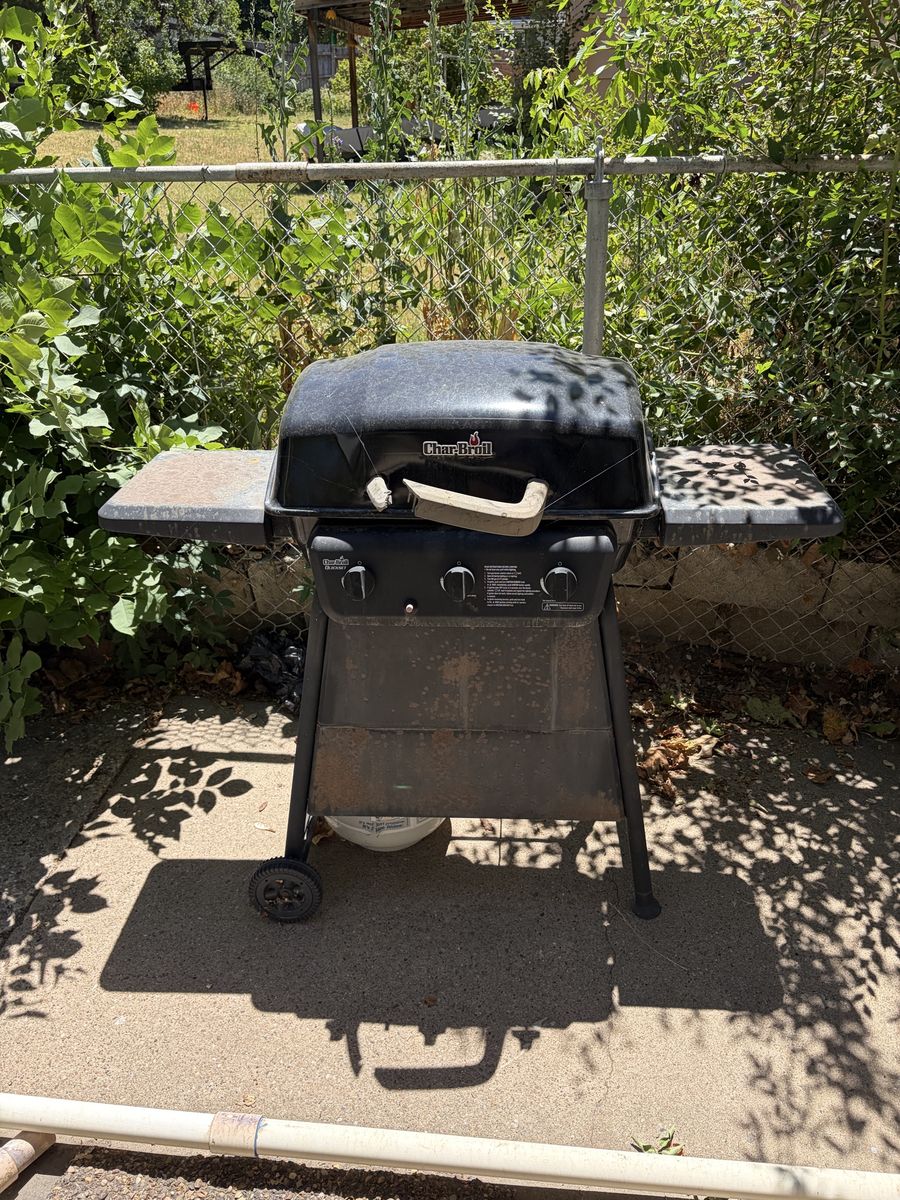 Char-Broil Two-Burner Propane Gas Grill with Side Tables - Compact Outdoor Cooking