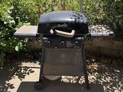 Char-Broil Two-Burner Propane Gas Grill with Side Tables - Compact Outdoor Cooking