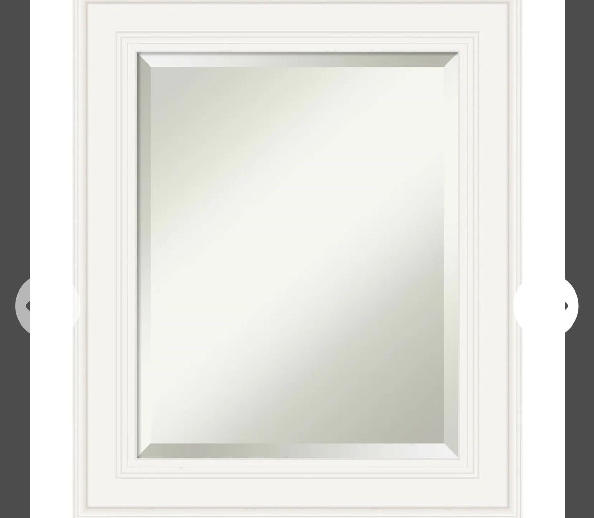 Brand new 30x24 White Framed Wall Mirror with Beveled Glass