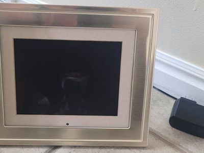 Pandigital Digital Photo Frame with Brushed Metal Trim and Power Adapter