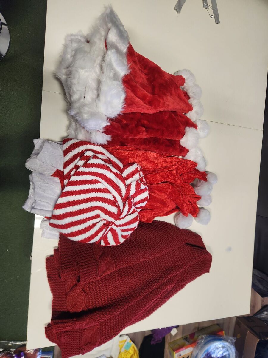 Christmas Hat & Tree Skirt Bundle – 16 Pieces – $35