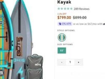 Two - Deus Aero 11' Native Aqua Inflatable Kayak