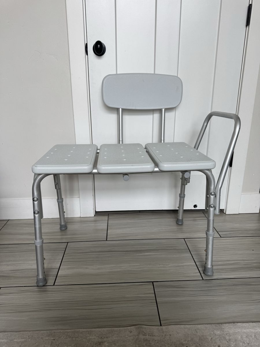 Plastic Transfer Bench with Adjustable Backrest