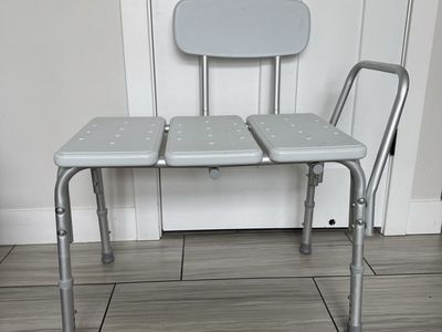 Plastic Transfer Bench with Adjustable Backrest