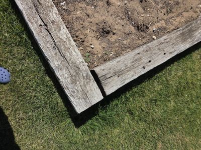Used Railroad ties for garden edge or landscaping or fence