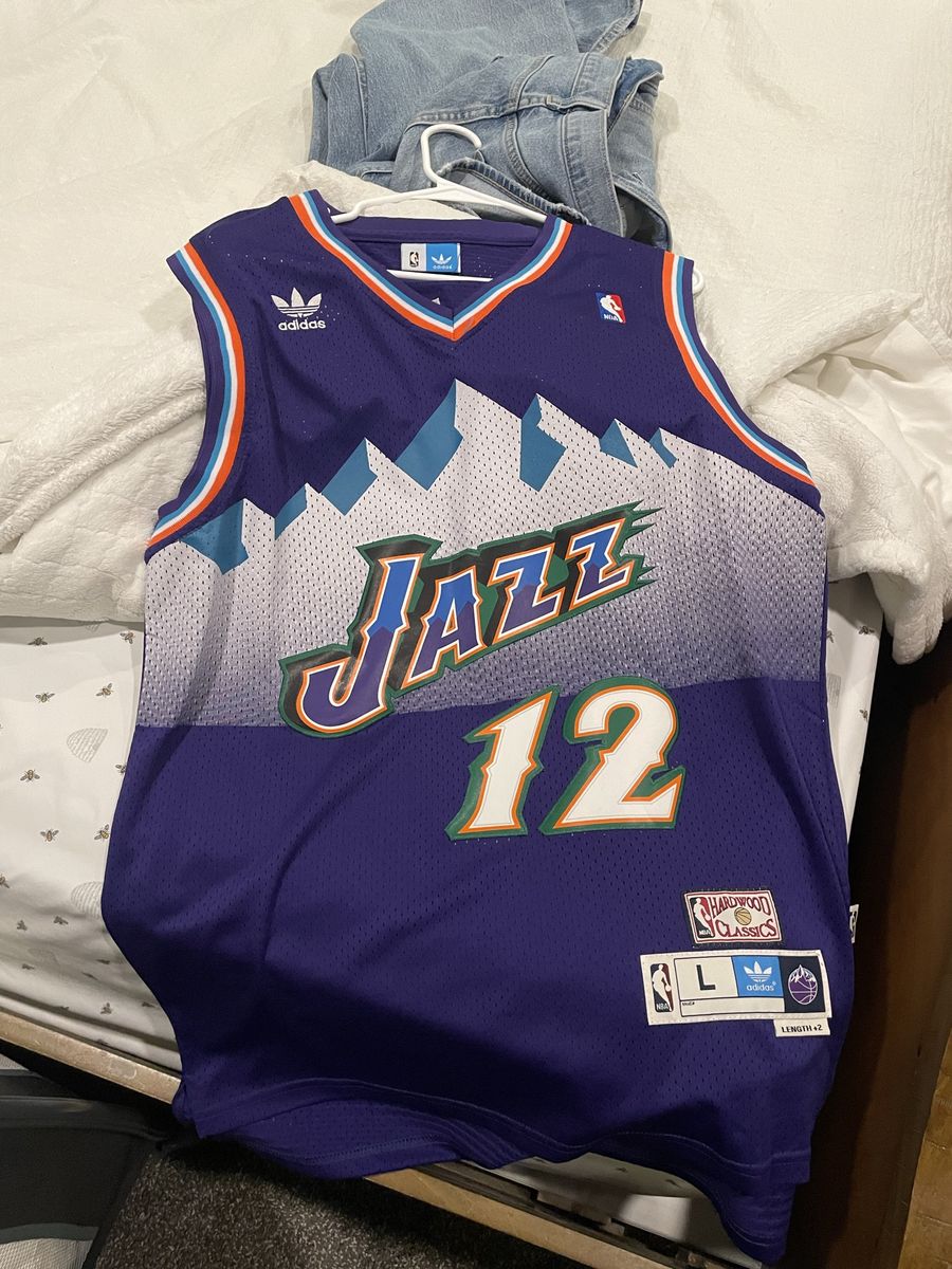Adidas NBA Hardwood Classics John Stockton Utah Jazz Jersey Size Large