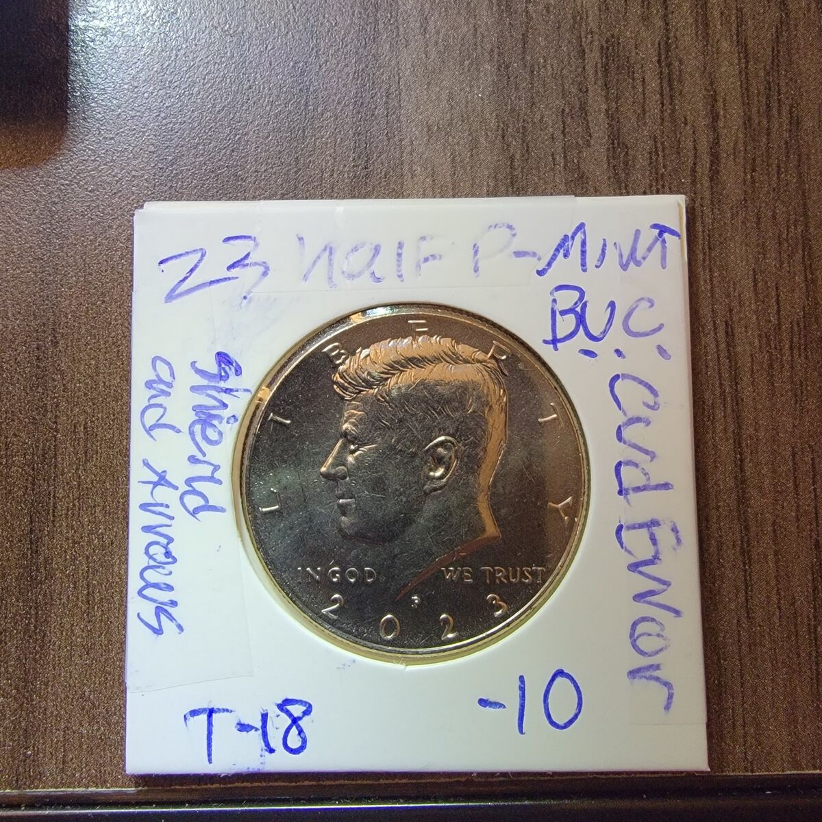 2023 half dollar grease chip error.