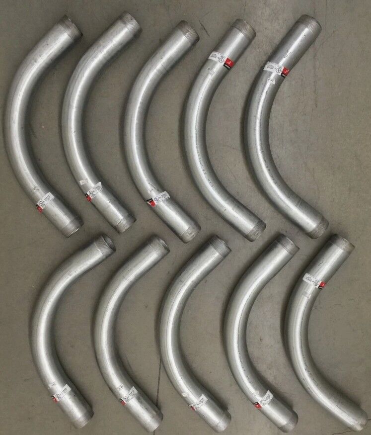 BOX of 10 Cooper Crouse-Hinds RLB20090 2" 90 Degree Rigid Elbow Electrical Conduit