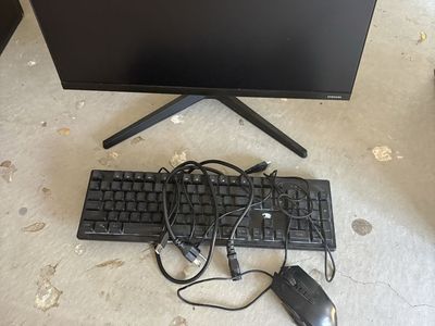 Samsung S24R350FHN 24" IPS FHD 75Hz FreeSync Monitor Gaming PC with Tower 1TB gaming
