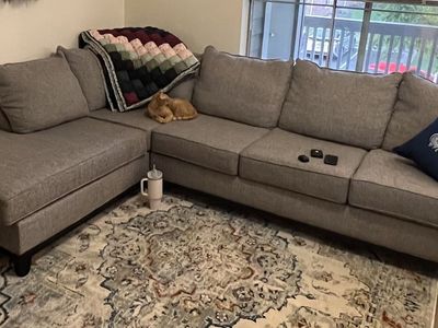 Large Grey L Couch