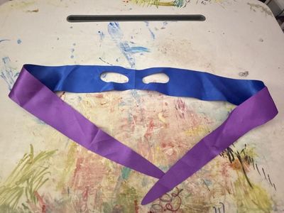 Donatello/Leonardo Ninja Turtle Costume Mask Reversible Blue/Purple