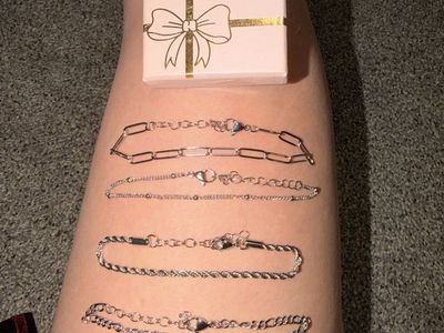 Poxtex 5-Piece Silver-Tone Bracelet Set