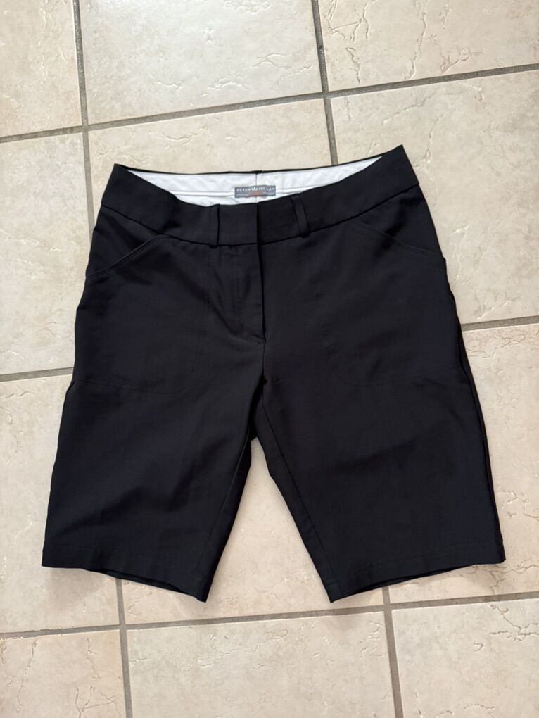 Peter Millar Wicking Shorts Size 2 Black