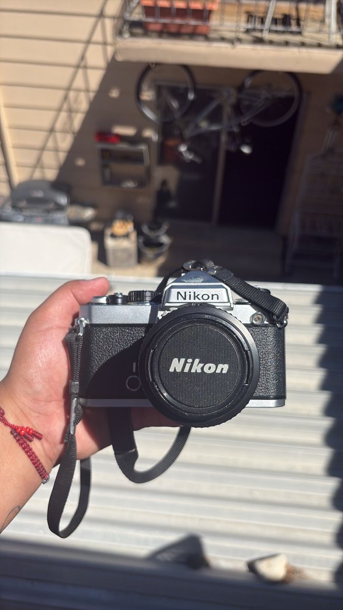 Nikon EM 35mm SLR Film Camera with Lens Cap - Excellent Condition Vintage Photography