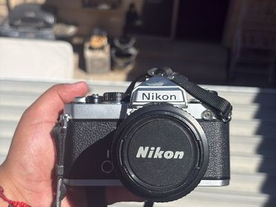 Nikon EM 35mm SLR Film Camera with Lens Cap - Excellent Condition Vintage Photography
