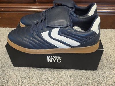 Size 10 Madden NYC Men's Navy Blue & White Sneakers