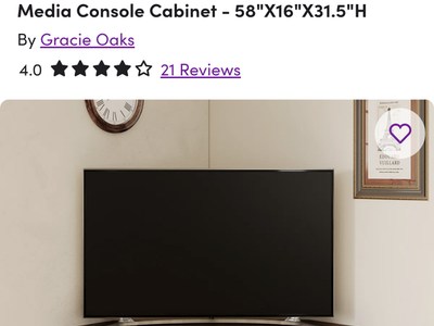 Corner TV stand 65". New-out of box assembled
