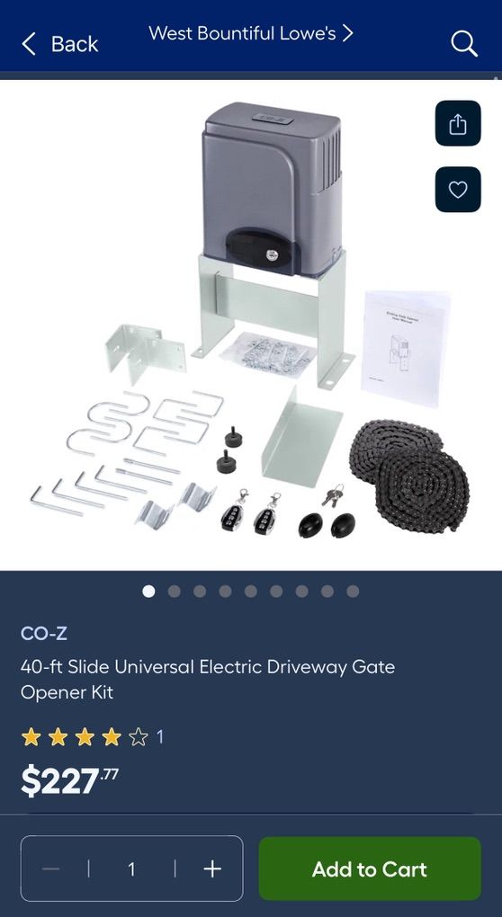 Electric Driveway Gate Opener Kit
