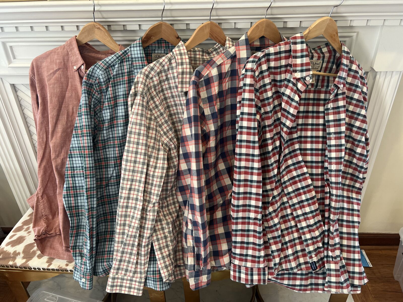 Five different L.L. Bean shirts - $15 each - size L and XL