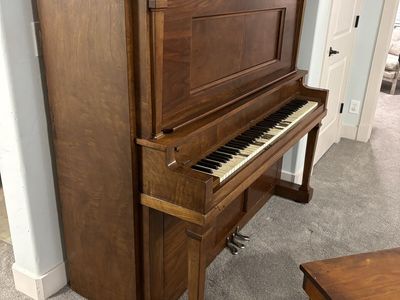 FREE/ you move/ Antique Upright Piano with Bench - Classic Wooden Musical Instrument