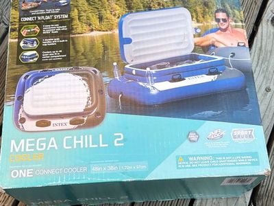 Intex Mega Chill II Connect 'N Float Inflatable Cooler for Pool or Lake 48" x 38"