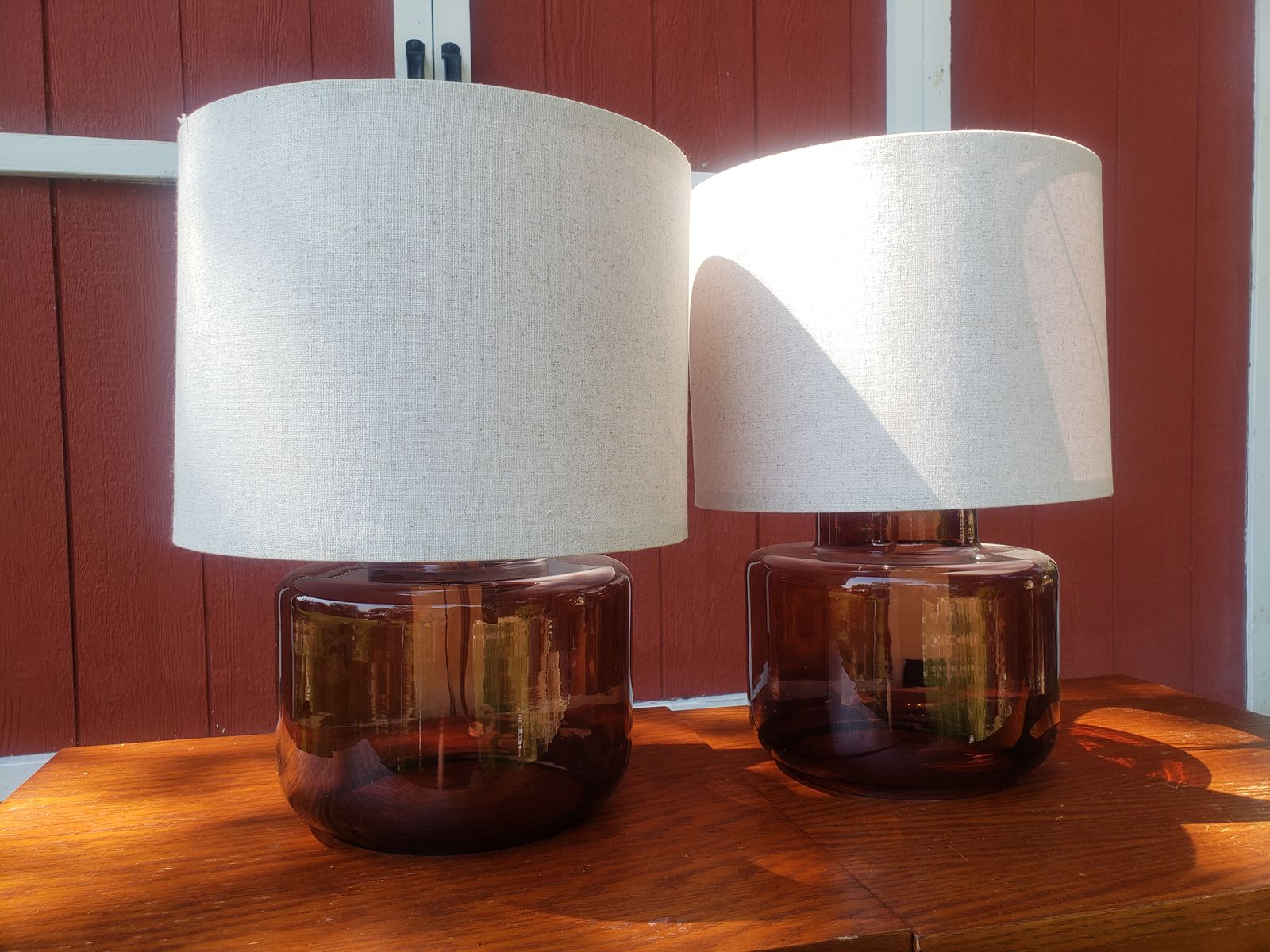 Brown Glass Table Lamps