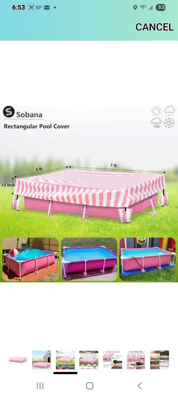 New in Package! 7x5x24 Rectangle Pool Cover
