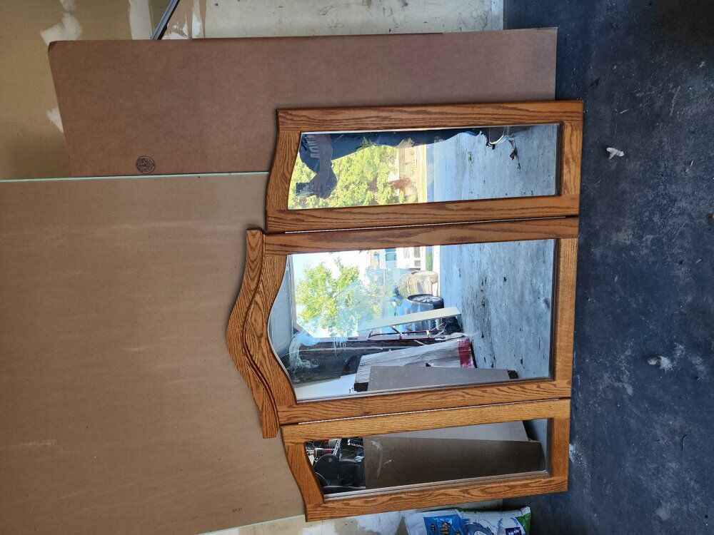 oak mirror