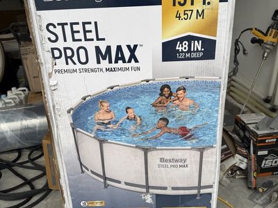 NIB: Bestway Steel Pro MAX 15' x 48" Above Ground Pool Set