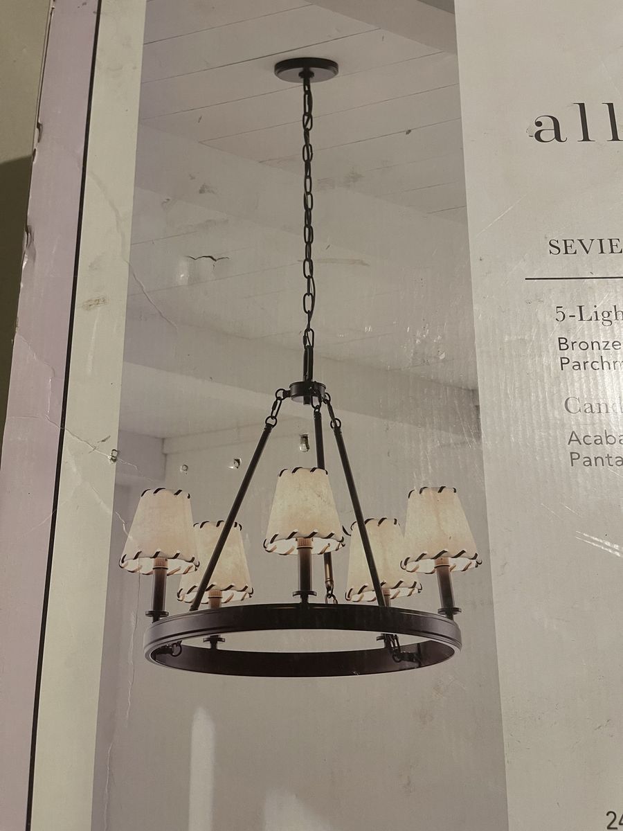 allen + roth Sevierville 5-Light Chandelier - Rustic Bronze (NEW/Open Box)