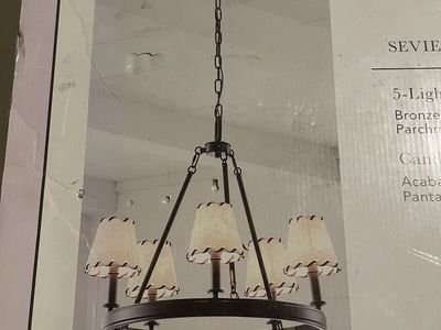 allen + roth Sevierville 5-Light Chandelier - Rustic Bronze (NEW/Open Box)