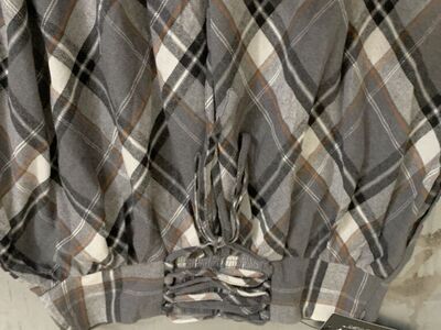 Long Flannel Print Skirt Large