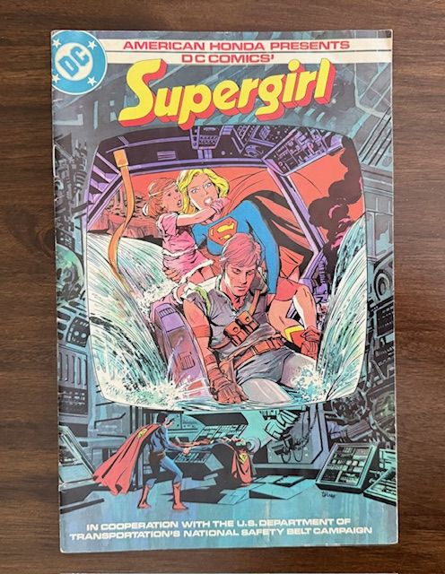 1984 Vintage Supergirl Honda Seatbelt Promo DC Comic Book