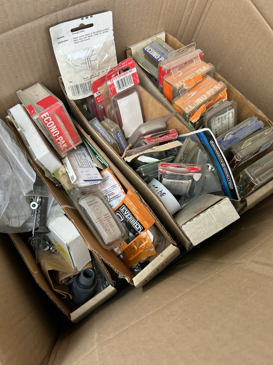 Big box of screws, washers, all kinds of fasteners