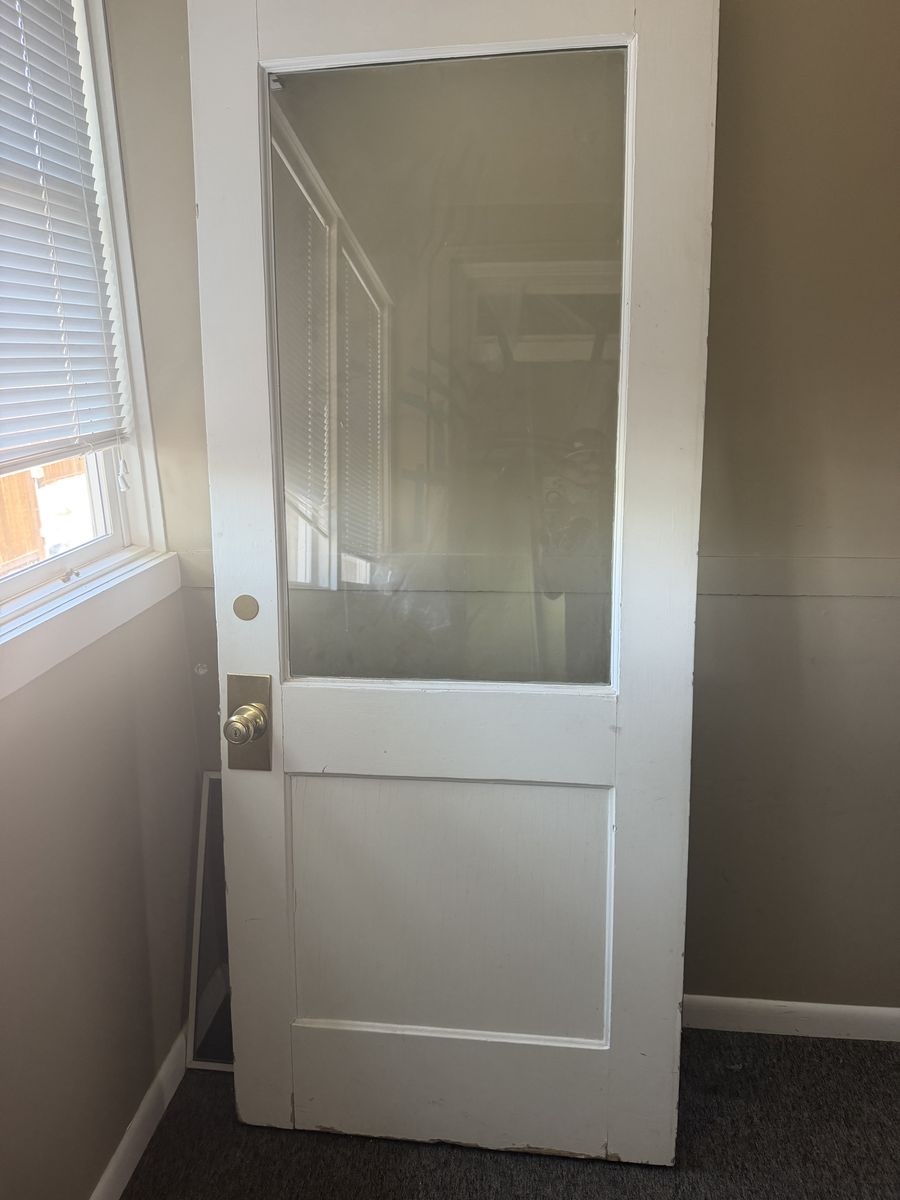 33” exterior wood door