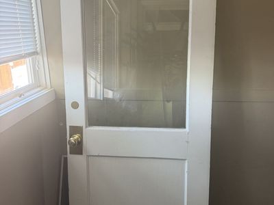 33” exterior wood door