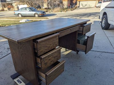 Large wood executive desk
