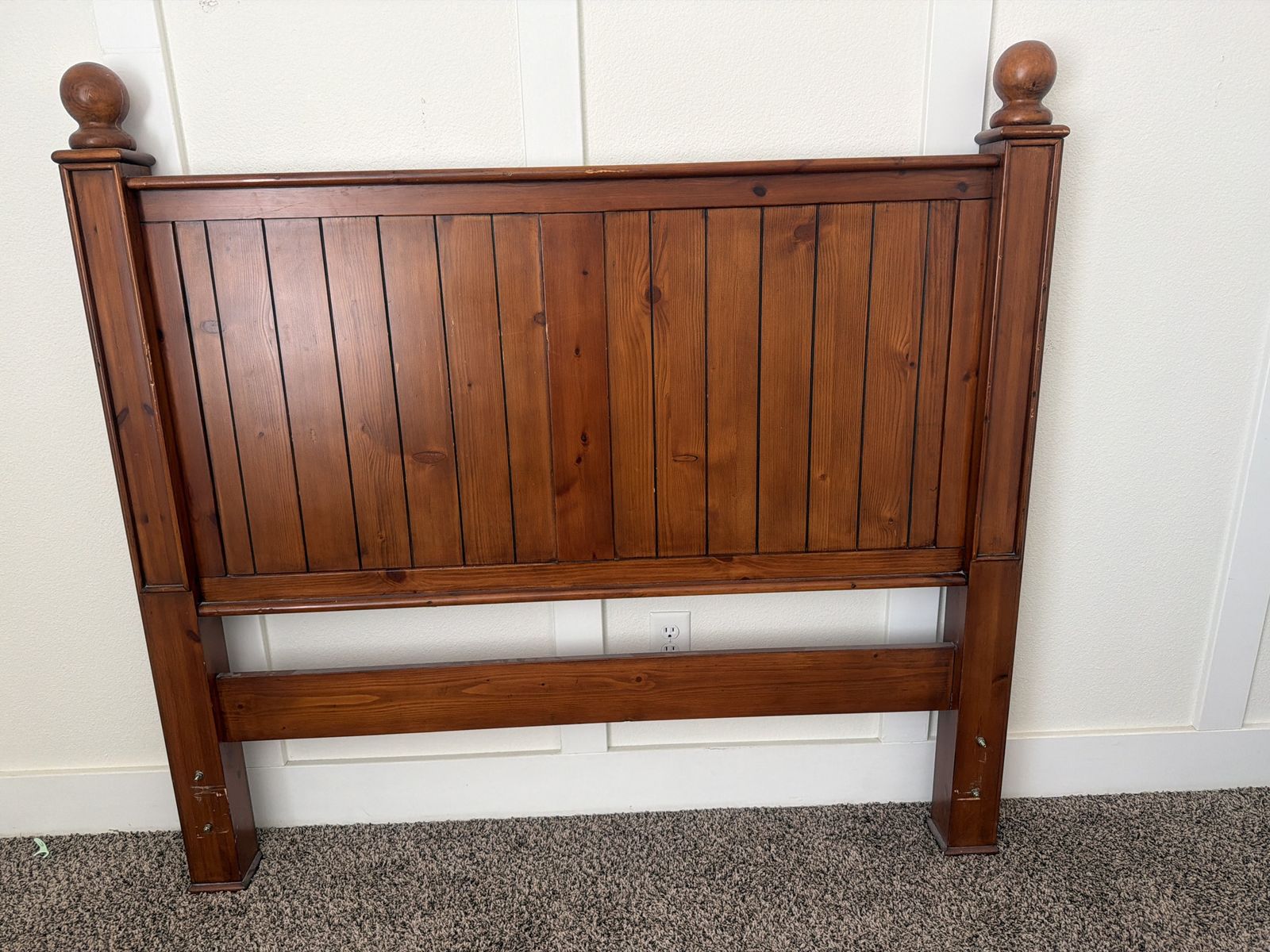 Solid Wood Pottery Barn Headboard - Full Size, Traditional Style, Cherry Finish