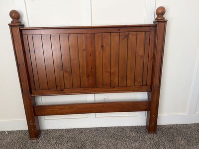 Solid Wood Pottery Barn Headboard - Full Size, Traditional Style, Cherry Finish