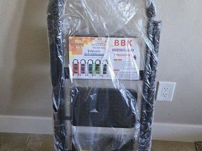 BBK 3-Step Folding Household Ladder Portable Step Stool - Black brand new
