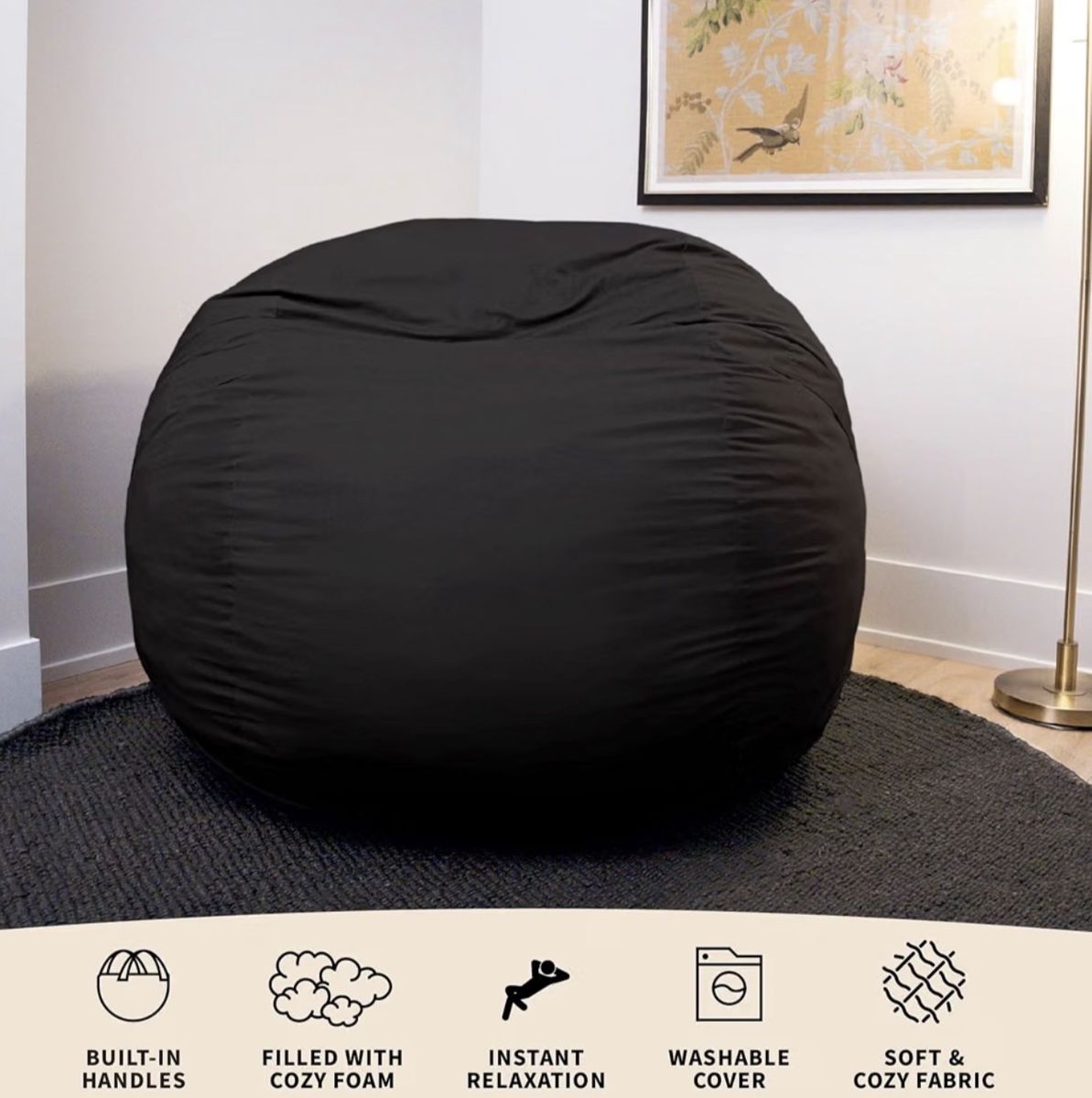 Big Joe Large 5ft Fuf Foam Bean Bag Insert / Liner (NEW Sealed)