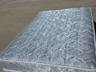 Queen Mattress, box spring, metal frame
