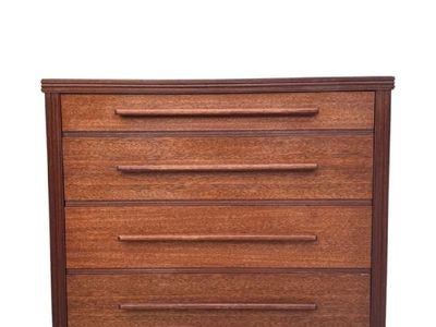 Mid-Century Modern Wooden 4-Drawer Dresser / Chest of Drawers