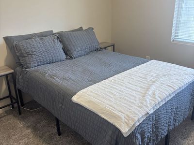 Full Size Bed Frame & Mattress - Barely Used, Firm, Great Quality