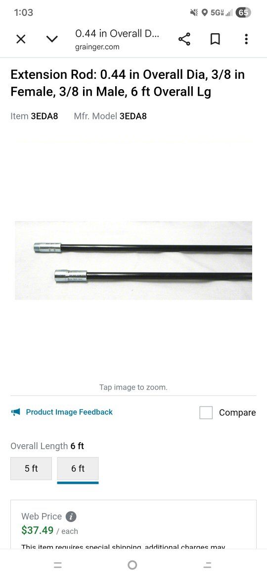 6' Flue Brush Extensions