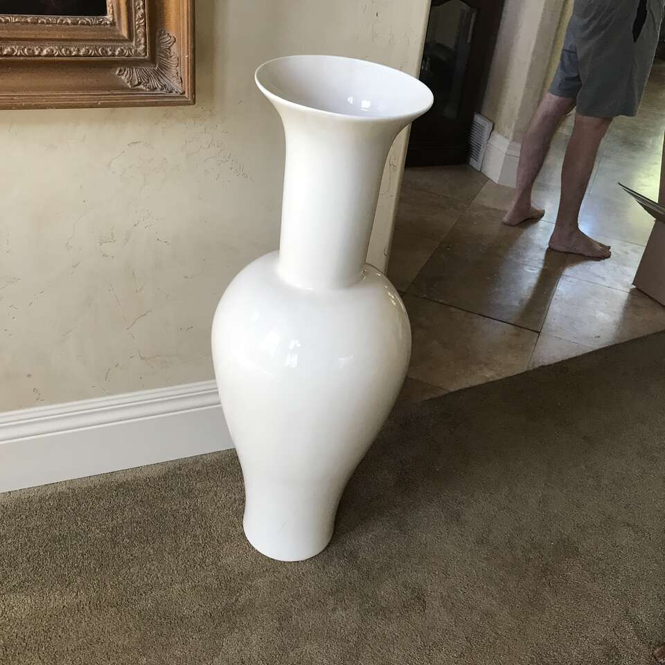Signed Jaaru 1982 vase carved in and stamped