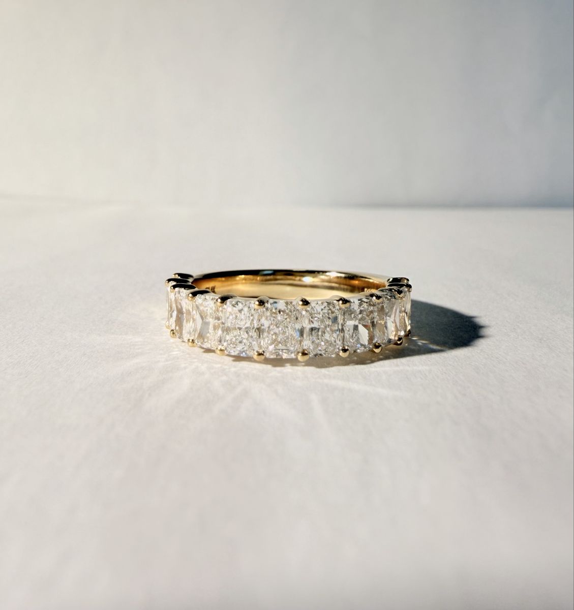 Radiant Cut Lab Grown Diamond Eternity Band/ Wedding Band